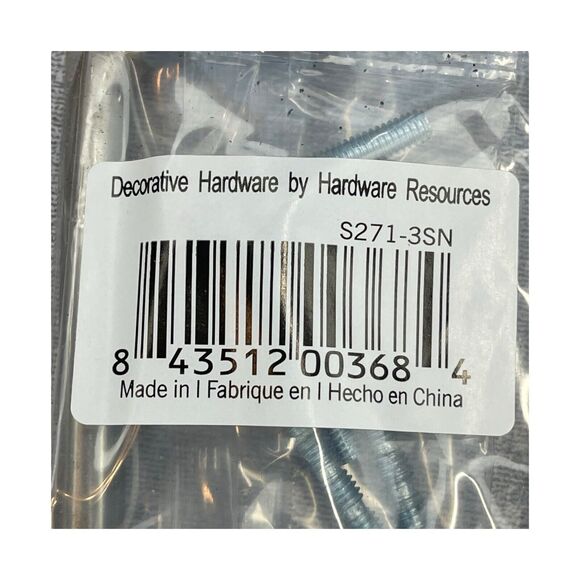 (10-Pack) 3" Elements Torino S271-3SN Satin Nickel Wire Pull Cabinet Handle - Picture 2 of 9